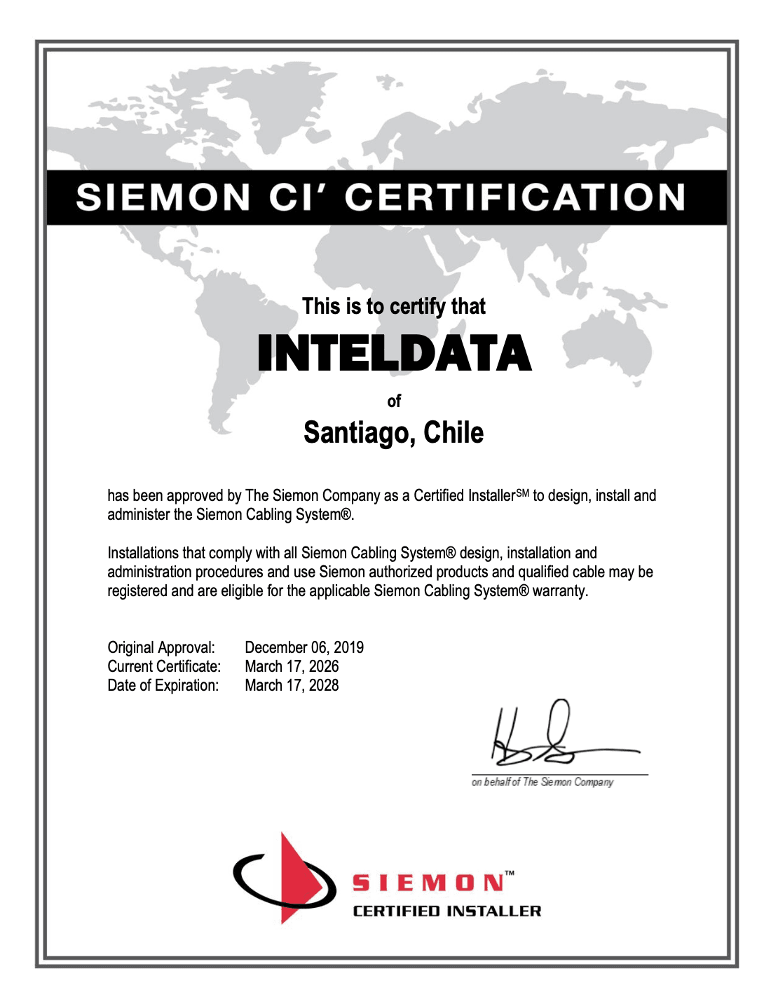 Certificado-Siemon-Inteldata